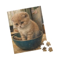 Image 2 of PuzzledPaws Bowl Catto - 110 Piece Puzzle