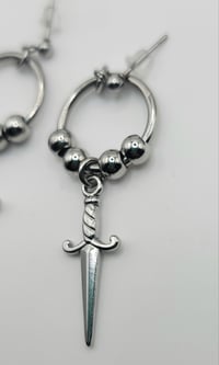 Image 3 of Dagger & Ball Hoops