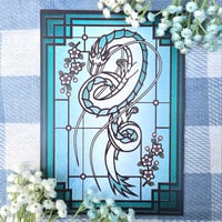 Image 1 of Haku Spirited Away Stained Glass Window Art Prints