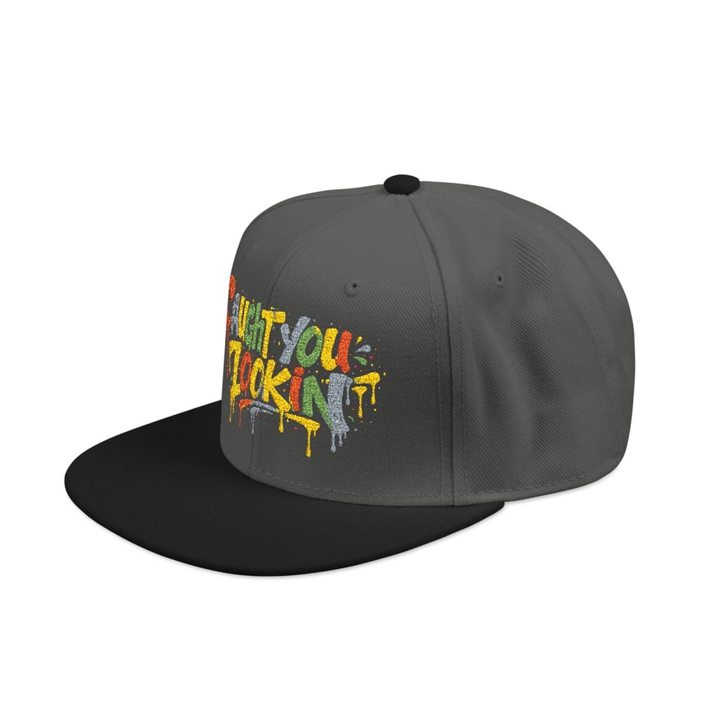 Image of Graffiti Drip Snapback Hat — Colorful Embroidered 'Are You Jokin'?' Streetwear Cap