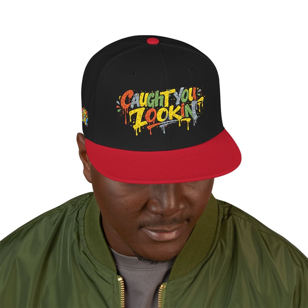 Image of Graffiti Drip Snapback Hat — Colorful Embroidered 'Are You Jokin'?' Streetwear Cap