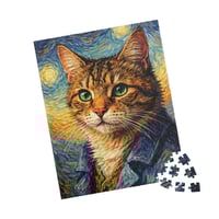 Image 2 of PuzzledPaws Cat Gogh - 252 Piece Puzzle