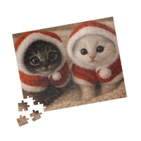 Image 2 of PuzzledPaws Christmas Catto - 110 Piece Puzzle