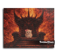 Image 1 of PuzzledPaws Slayin in Hell Catto - 110 Piece Puzzle