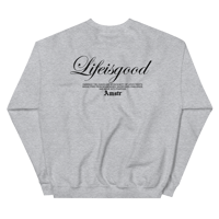 Image 1 of AS26 Lifeisgood Script  Ash Crewneck