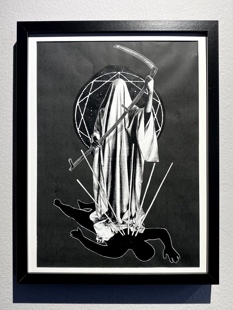Image of 'white reaper' original collage