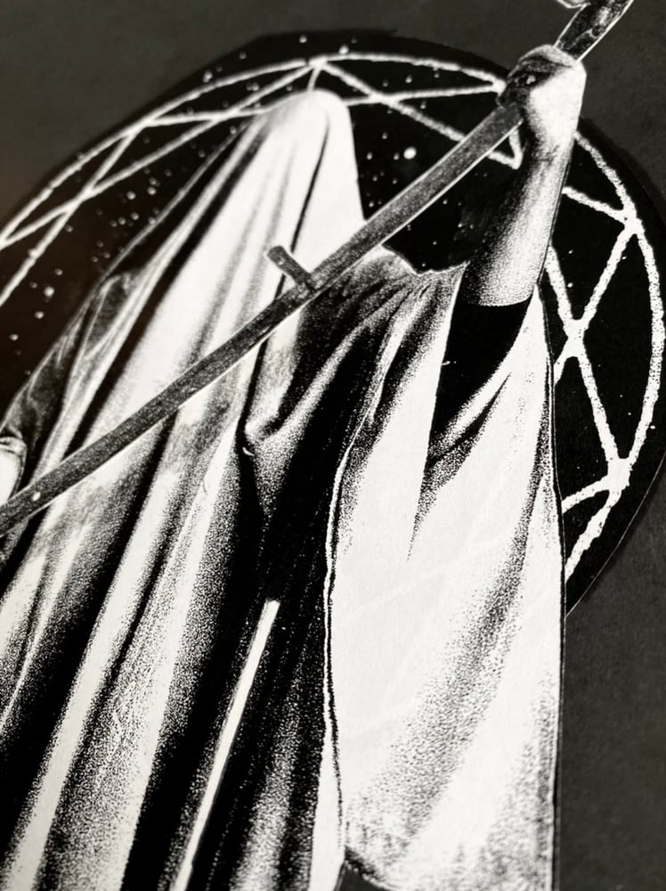 Image of 'white reaper' original collage