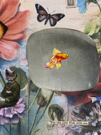 Image 3 of Catfishing for a TV Dinner - Cat Collage - Anthropomorphism - Cat Fish - Original Art - Framed 