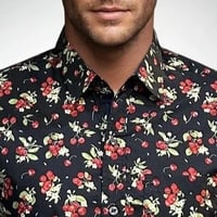 Image 2 of Camisa manga corta cerezas negra