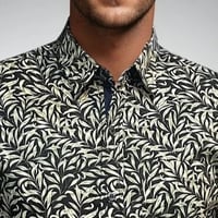 Image 2 of Camisa manga corta hojas verdes