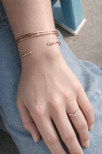 Image 2 of Dew Drop Open Cuff Bracelet