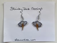 Image 2 of Lightening cloud earrings