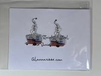 Image 3 of Vintage trailer earrings in orange