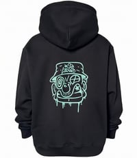 Image 1 of Black & Teal Bucket Man Hoodie