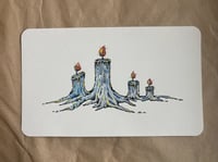 Image 1 of Ink Drawing - Blue Drips