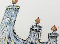 Image 2 of Ink Drawing - Blue Drips