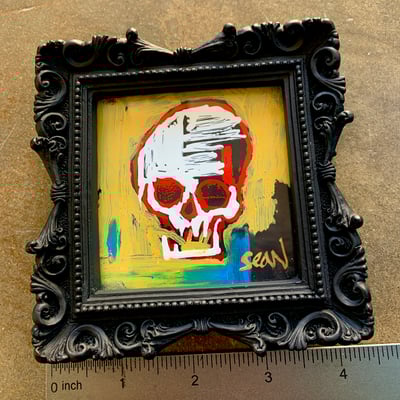 Image of Skulbreaker (metallic foil) V1 mini 3x3 FRAMED
