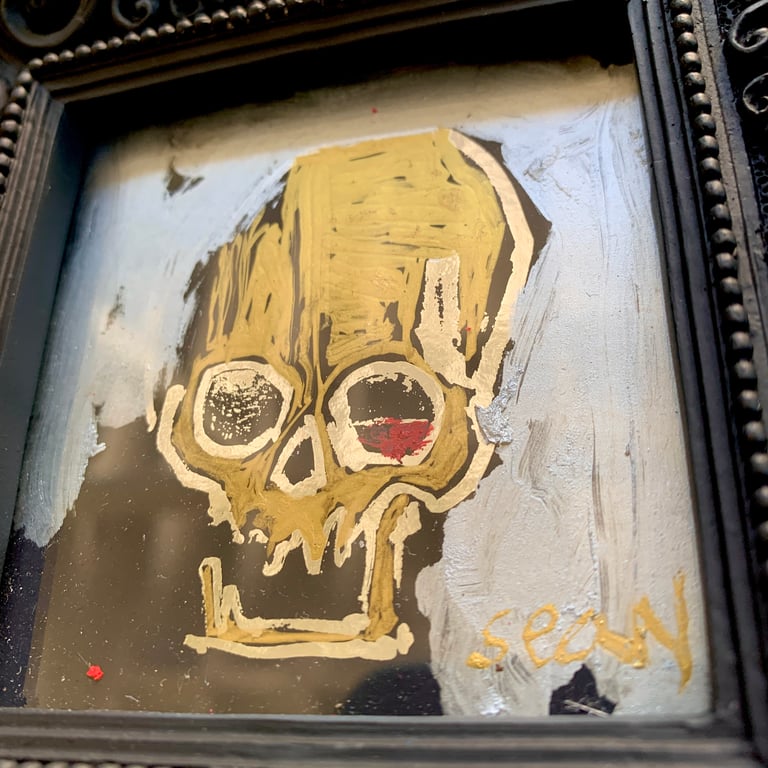 Copy of Skulbreaker (metallic foil) V3 mini 3x3 FRAMED Image 2