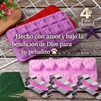 Image 1 of Set de Moldes de Silicona y Cortadores para Treats Caseros de Mascotas – 4Paw Blessed