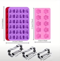 Image 4 of Set de Moldes de Silicona y Cortadores para Treats Caseros de Mascotas – 4Paw Blessed