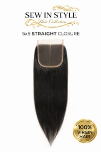 Image 1 of Straight Closure- 5x5 HD Lace