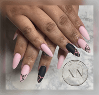 Pink/Black Hearts Full Set