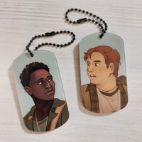 Image 1 of The Long Walk dog tag keychains