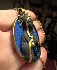 Image 3 of Blue Rose Magdalene Necklace 
