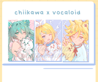 Image 1 of Chiikawa x Vocaloid Shimmery Prints