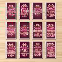 Image 3 of Cash Envelopes – Rhinestone Cash Envelopes (Set of 12)