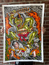 Image 1 of A1 Oni & samurai painting (pre order)