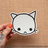 Anxiety Cat - Ear Tipped Cat Sticker