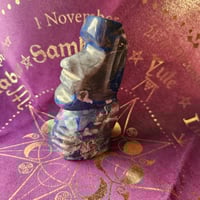 Image 1 of Sodalite Moai Ward of the Home  Ancient Guardian for Protection, Luck & Peaceful Energy