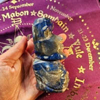 Image 4 of Sodalite Moai Ward of the Home  Ancient Guardian for Protection, Luck & Peaceful Energy