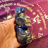 Image 7 of Sodalite Moai Ward of the Home  Ancient Guardian for Protection, Luck & Peaceful Energy