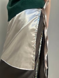 Image 2 of  Apron — Pearl Buttons Satin Ballerina Pink 