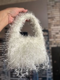 Image 3 of Fluffy knitted bag “Champagne”
