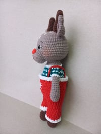 Image 2 of Knitted toy, Christmas deer "Olaf"