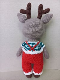 Image 3 of Knitted toy, Christmas deer "Olaf"