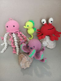 Image 1 of Knitted toys, “Sea Friends” collection