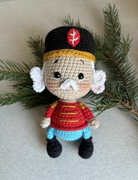 Image 1 of Nutcracker, knitted toy, pendant, New Year's decoration