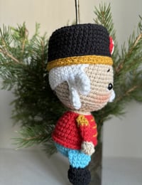 Image 2 of Nutcracker, knitted toy, pendant, New Year's decoration
