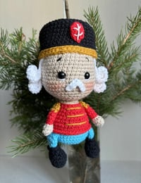 Image 3 of Nutcracker, knitted toy, pendant, New Year's decoration