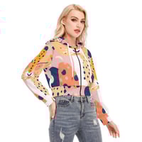 Image 2 of TRE NOL Women's Crop Top Hoodie With Zipper