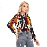 Image 2 of TRE NOL Women's Crop Top Hoodie With Zipper 1