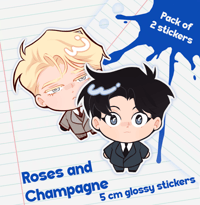Roses And Champagne 2 stickers Pack