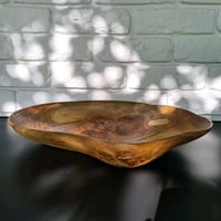 Image 2 of Large wooden dish. Wooden tableware.