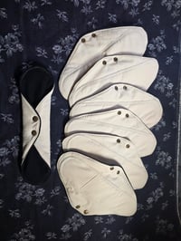 Image 1 of Wool Backed & Unbleached Cotton Regular Pad Set of 7