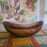Image 3 of Wooden tabletop fruit bowl. Black walnut