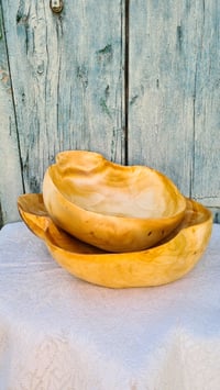 Image 3 of Deep bowl, dish, vase made of wood.